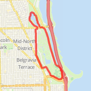 A 3 mi run mapped on Mon Aug 27 2012