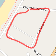 Loop around school and churchill av 0.67 km on 09-03-2012
