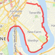 New Farm (Ann St Bowen Hills) Run 15.11km