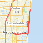 17-mile A1A training route from start