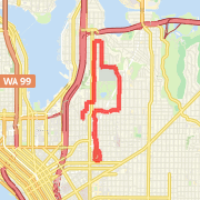 A 4.35 mi run mapped on Mon Sep 17 2012