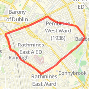 A 5 km run mapped on Sun Sep 23 2012