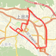 14.95 km Run in ä¸Šç”°å¸‚ on 2012/09/24 21:18