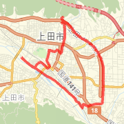 15.49 km Run in ä¸Šç”°å¸‚ on 2012/09/25 22:15