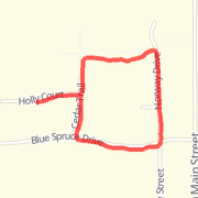 1.23 km Run in Fowler on Sep 26, 2012, 2:22 PM