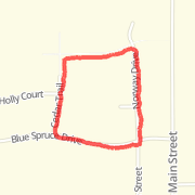 0.68 mi Run in Fowler on Sep 26, 2012, 2:52 PM