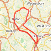 Club to New Road> Oldbury Island> Into Oldbury> Left and back to Dudley Port Right to Old Post Offic