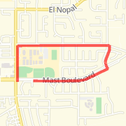 A 1.64 mi run mapped on Thu Sep 27 2012