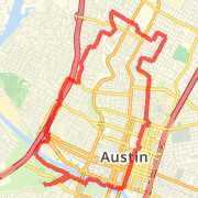 12-miler from Barton Springs, through Hyde Park, down Johnson Creek Greenbelt