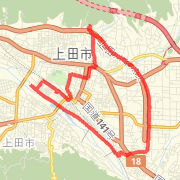 15.54 km Run in ä¸Šç”°å¸‚ on 2012/10/02 17:20