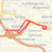 5.59 km Run in San Jos&eacute; on 04/10/2012 12:52 p.m.