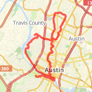 21-miler from Barton Springs - Scenic, Shoal Creek, Crestview, Shoal Creek Trail
