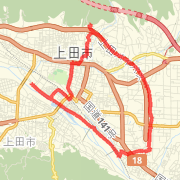 15.27 km Run in ä¸Šç”°å¸‚ on 2012/10/06 14:41