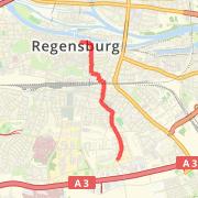 3.34 km Touring Bike in Regensburg on Oct 9, 2012 23:32