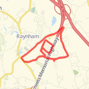 7.18 mi Run in Raynham on Oct 24, 2012 1:16 PM