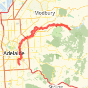 56.61km mountain bike on 29/10/12 to start of Mawson Trail