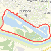 6.66km run on 1.11.2012. Run route image