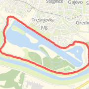 6.67km run on 11.11.2012. Run route image