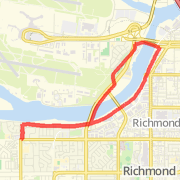 9.96 km Run in Richmond on 2012-11-18 9:45 AM