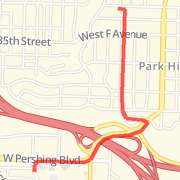 Park Hill to Argenta, crossing I-40