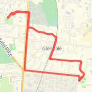 Glendale lunch Tempo 5 mile run