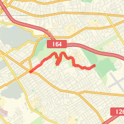 Route from Fleet Feet to Seneca Park waterfountain
