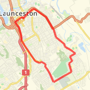 Paterson Street to Kingsmeadows Macca's to Paterson sT via Wellington st