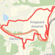 Brook Road to Lennox Bridge via High Street and return via Knapsack Bridge and RAAF Base (10.6km)