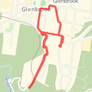 Brook Road to Nationalk Park entrance via Euroka Road and return via Grey Street steps (4km)