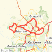 Gungahlin - Belconnen Loop Bike Ride route image