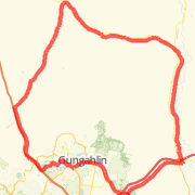 Gungahlin - Nanma - Sutton Bike Ride route image