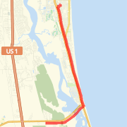 9 mi. down A1A to 206 Run route image