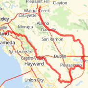 A 77.69 mi Bike Ride mapped on Mon Jan 21 2013