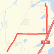 Gary's Cabin south just past Sturgeon Lake to New Sawmill Rd and back