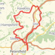 14.4 part hilly through Liss, Hawkley, Steep