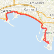 7.25 km Walk in Cannes on 9 f&eacute;vr. 2013 17:26