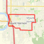 5.49 mi Run in Mt Vernon on Feb 13, 2013 7:16 PM