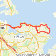 Waterfront lap with Hill to finish Run route image
