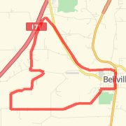 Bellville 9-miler with early hills!