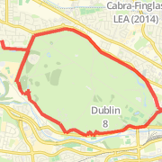 Phoenix Park round the inside of the wall Run route image