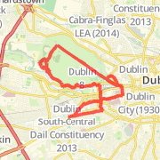 A 12.21 mi Run / Jog mapped on Tue Mar 12 2013