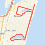 Running route - 05.0mi - start@3rd ave - Belmar 5 course (2007)