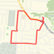 A 2 mi Walk mapped on Fri Mar 15 2013