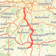 redhill to putney via North Downs