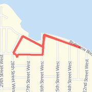 A 0.95 mi Walk mapped on Mon Mar 25 2013