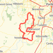 A 46.73 mi Bike Ride mapped on Tue Mar 26 2013