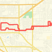 A 10.21 mi Run / Jog mapped on Sun Mar 31 2013