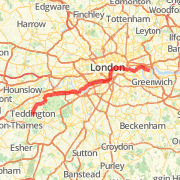 Canary Wharf to Teddington