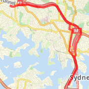 Lane Cove to South Harbour Bridge