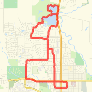 A 10.7 mi Bike Ride mapped on Mon Apr 08 2013